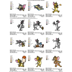 Tom and Jerry Embroidery Designs Collections 01